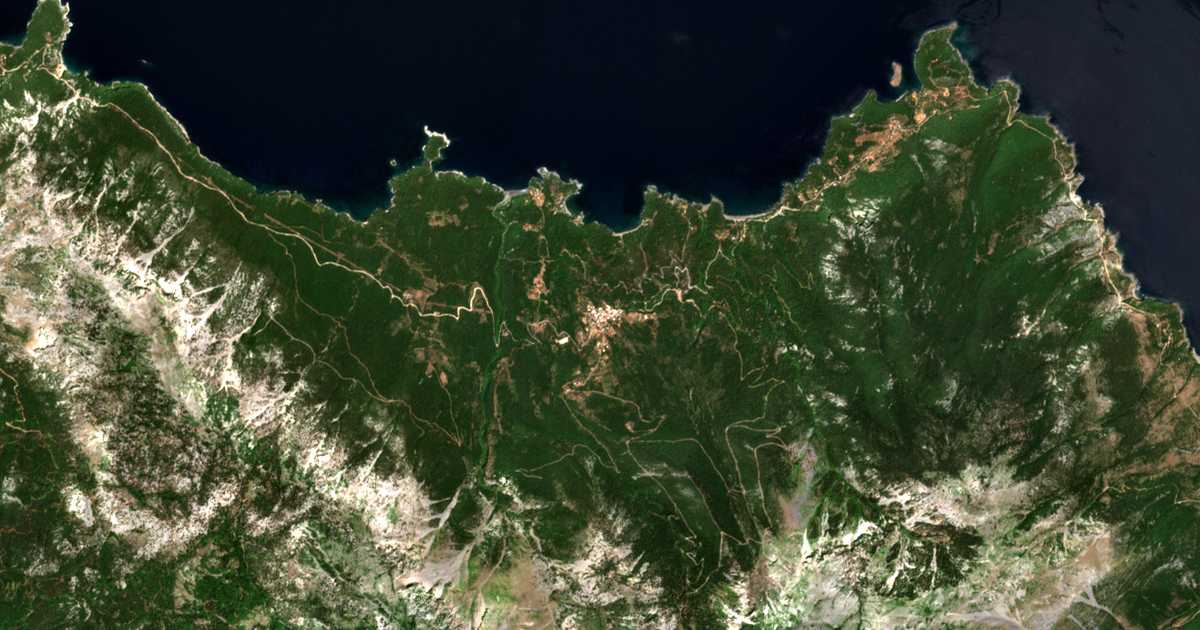 Satellitenkarte von Vlachiá