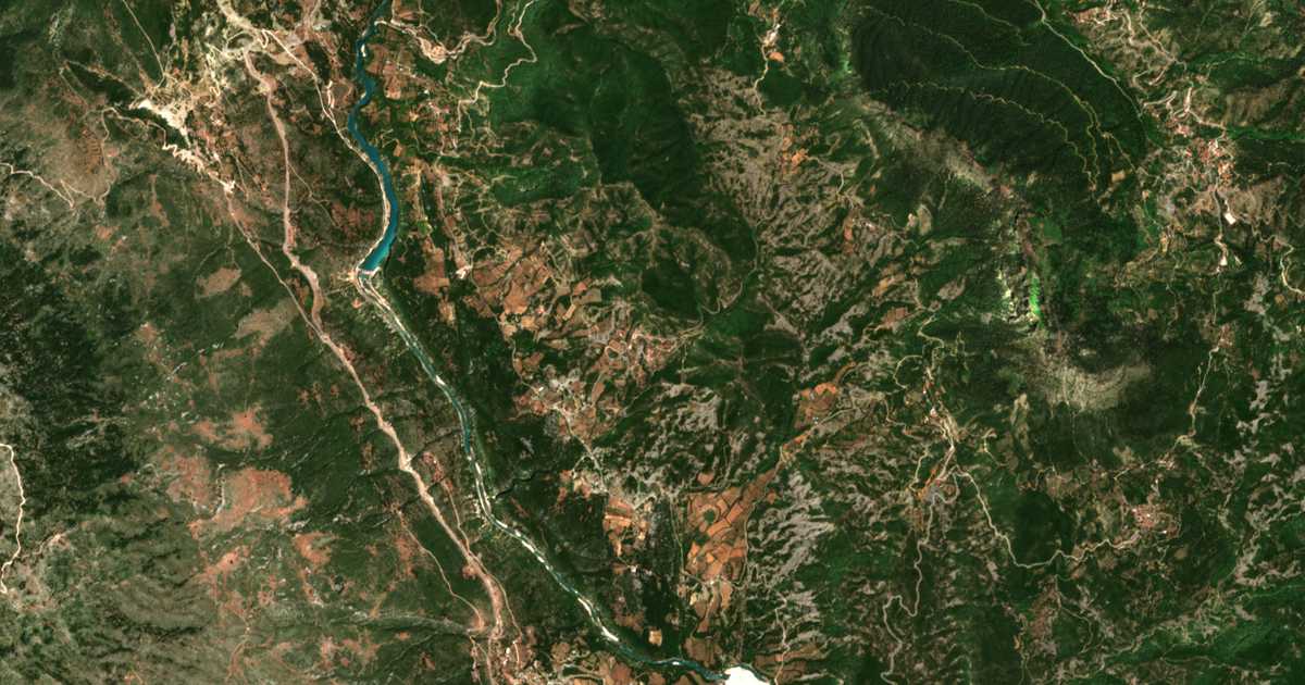 Satellitenkarte von Dafnoúla