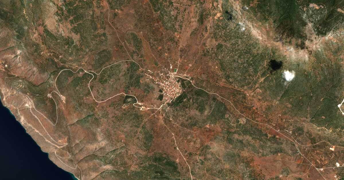 Satellitenkarte von Desfína
