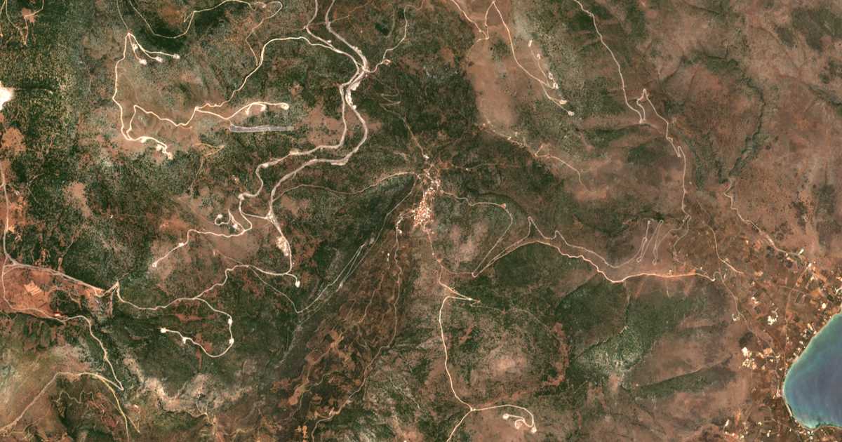 Satellitenkarte von Penteória