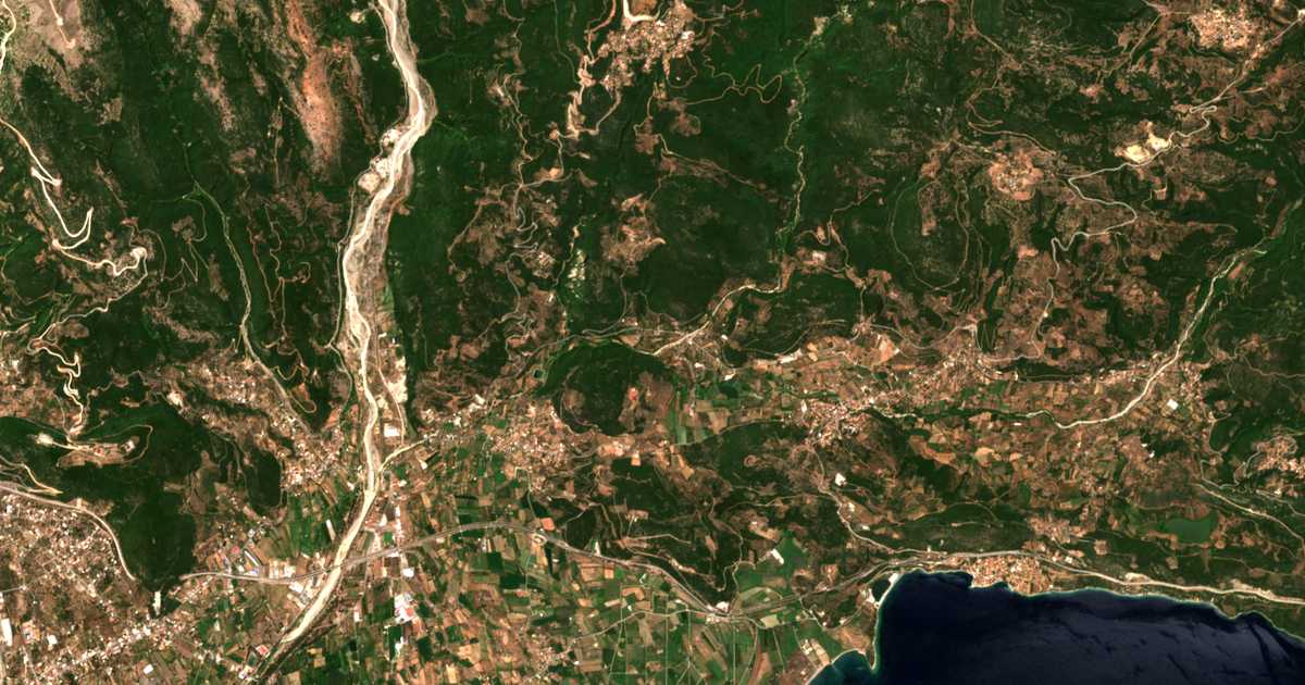 Satellitenkarte von Grigorítika