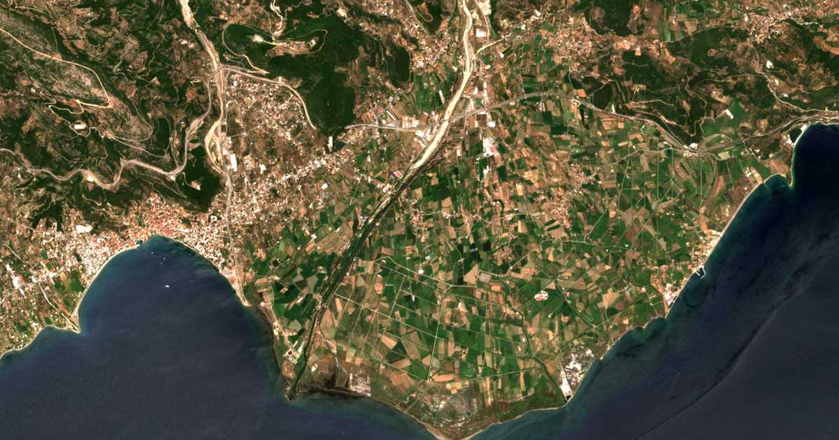 Satellitenkarte von Malámata