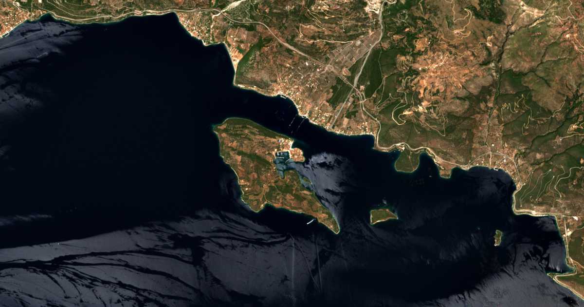 Satellitenkarte von Trizonia
