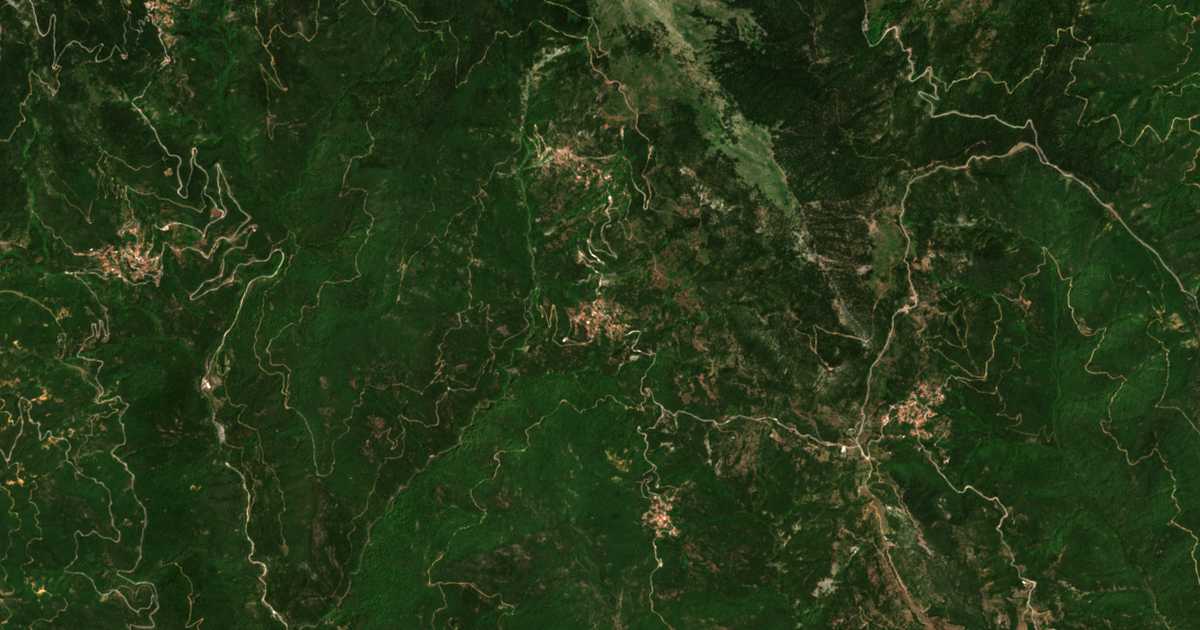 Satellitenkarte von Zoriános