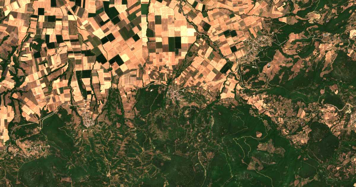 Satellitenkarte von Melitaía