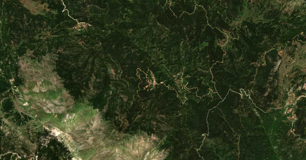 Satellitenkarte von Dáfni