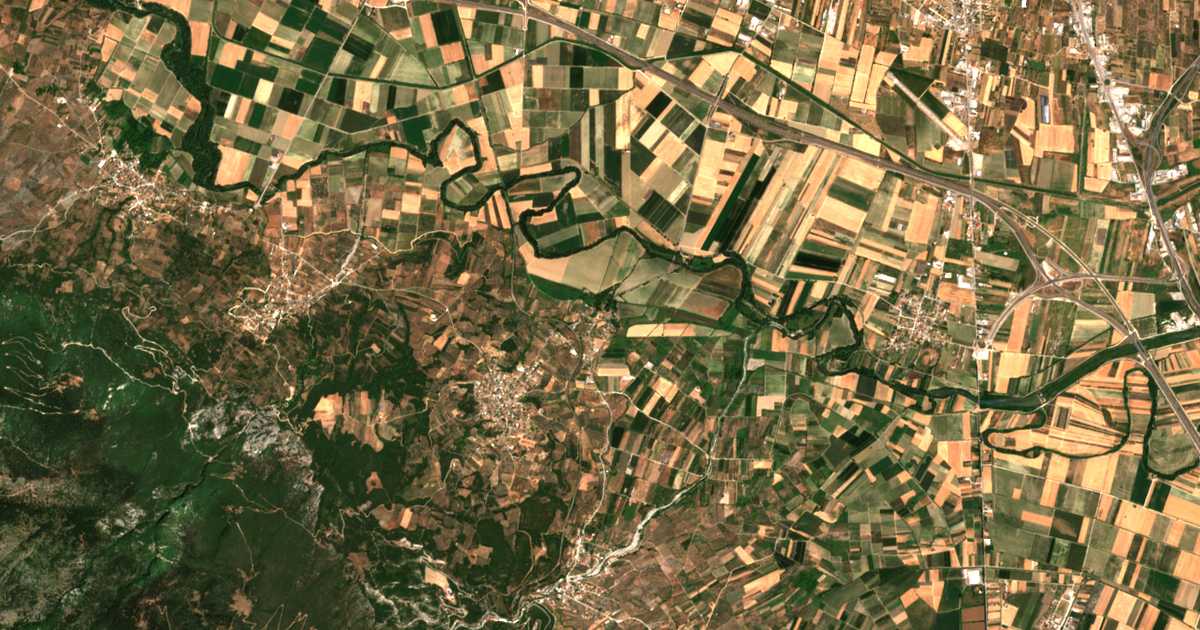 Satellitenkarte von Ydrómylos