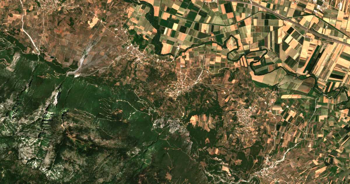 Satellitenkarte von Kostaléxis