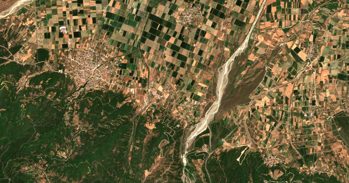Satellitenkarte von Káto Kallithéa