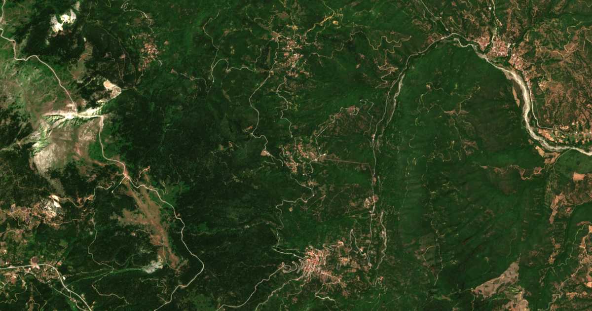 Satellitenkarte von Megáli Kápsi