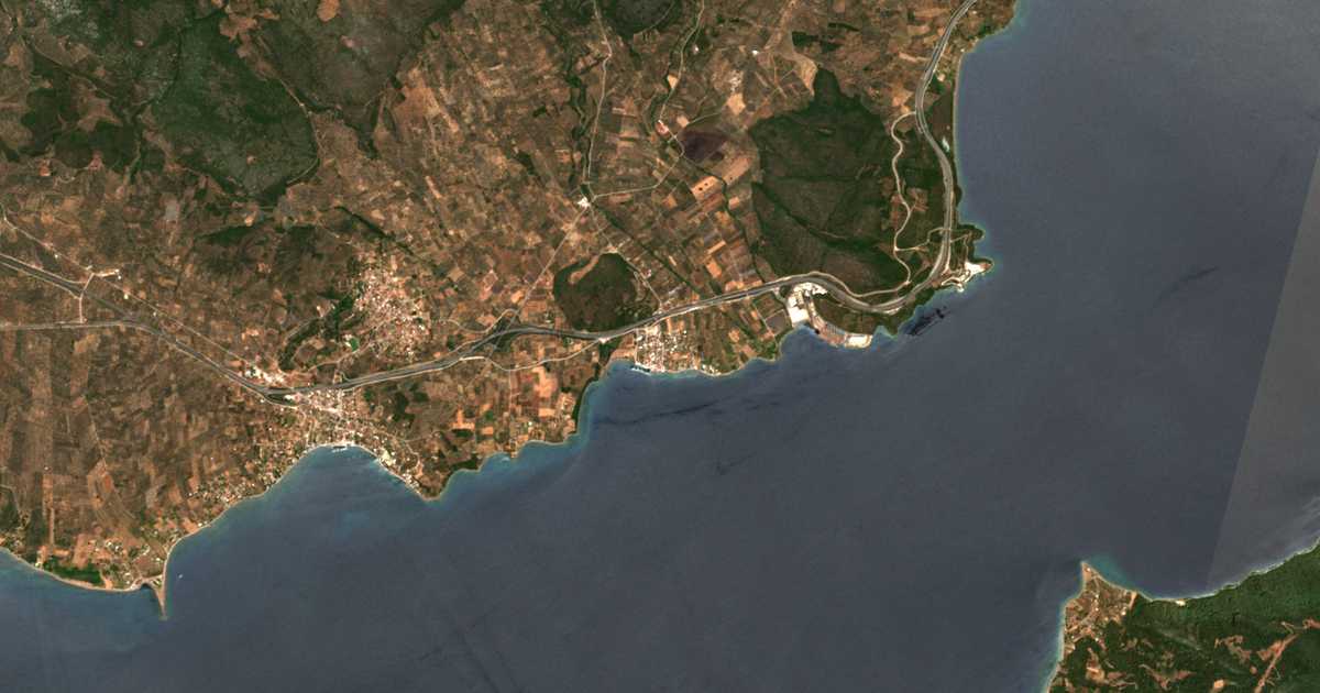Satellitenkarte von Achládion