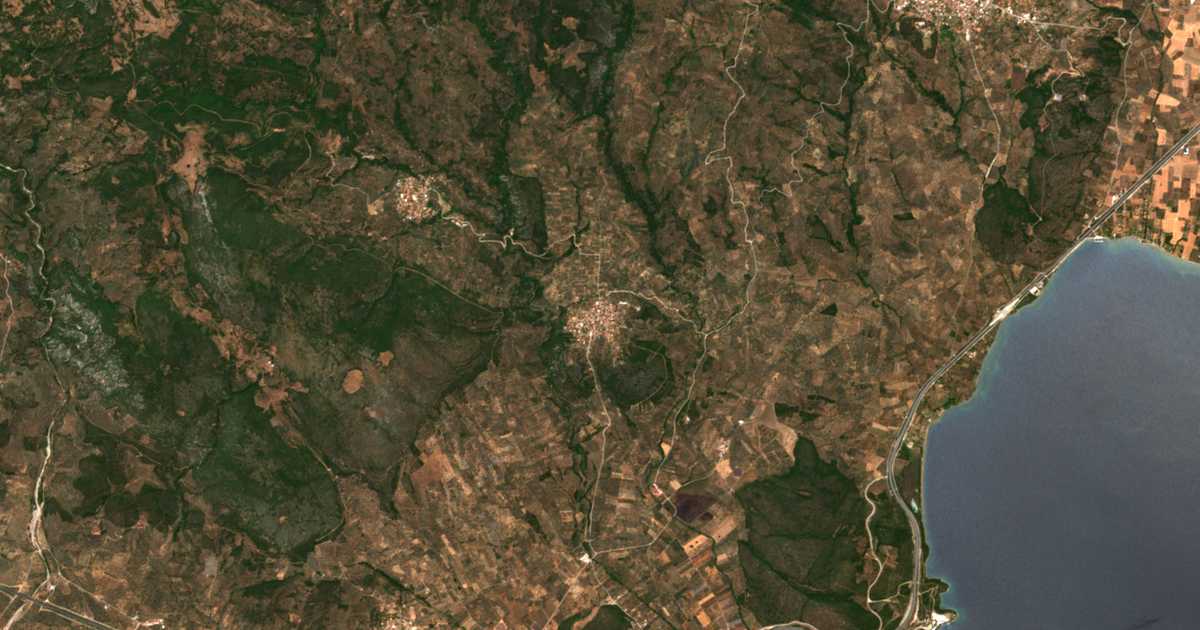 Satellitenkarte von Néa Spartiá