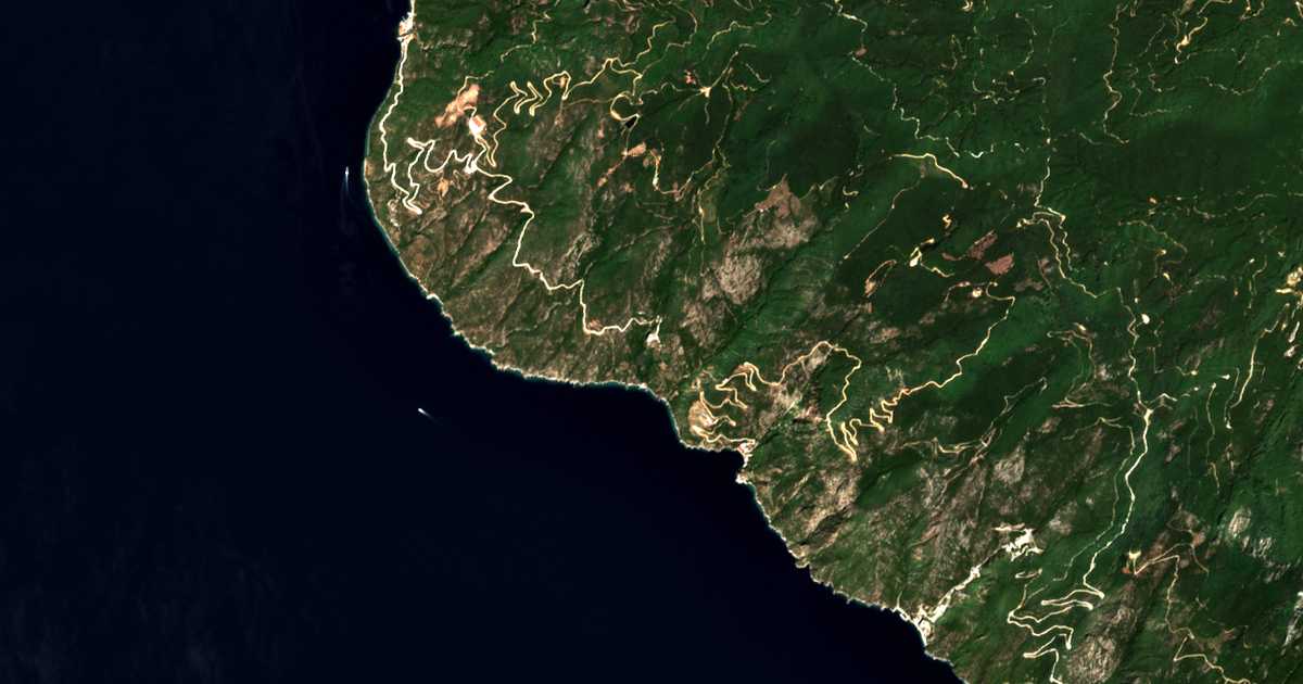 Satellitenkarte von Simonos Petras
