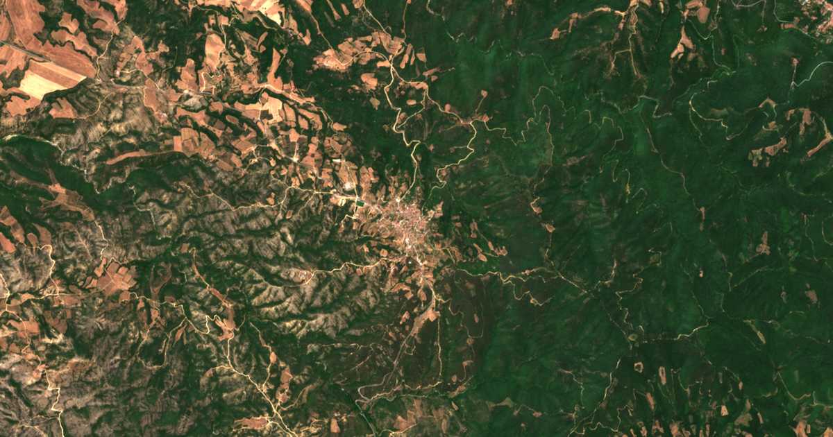 Satellitenkarte von Stanós