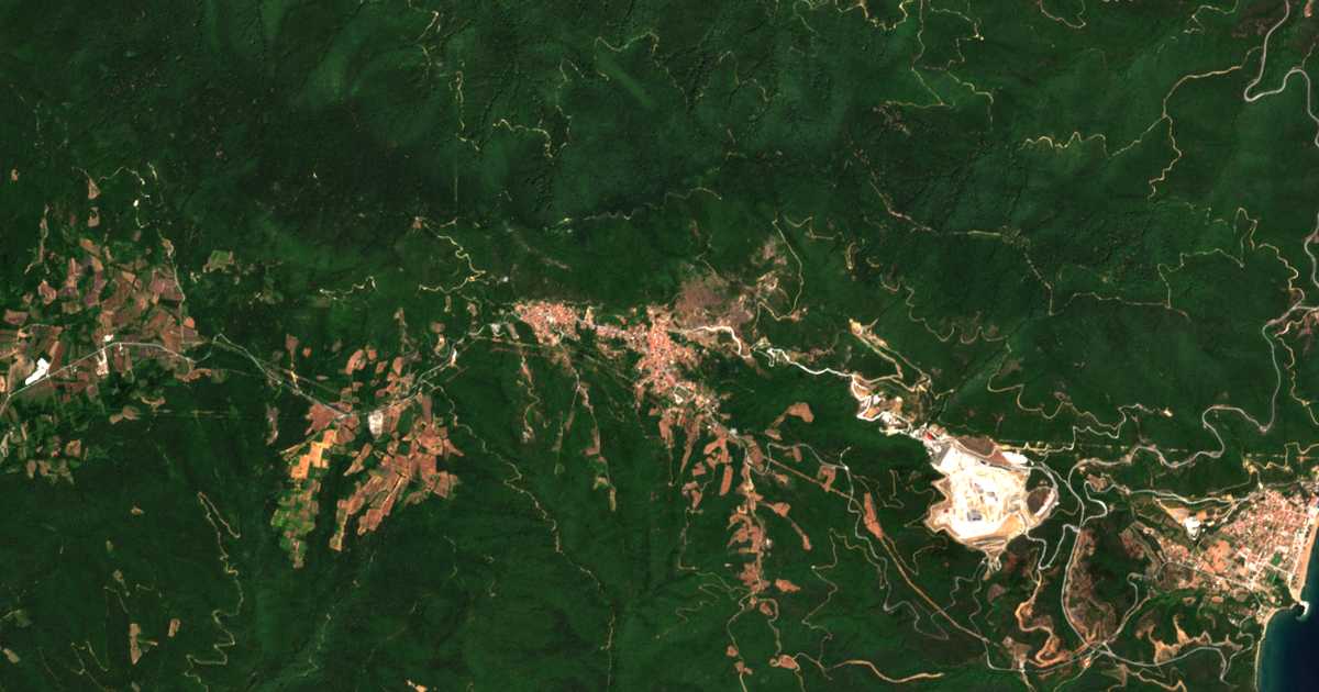 Satellitenkarte von Stratoníki