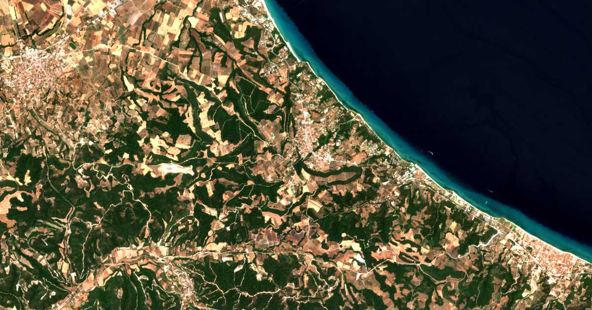 Satellitenkarte von Kryopigí