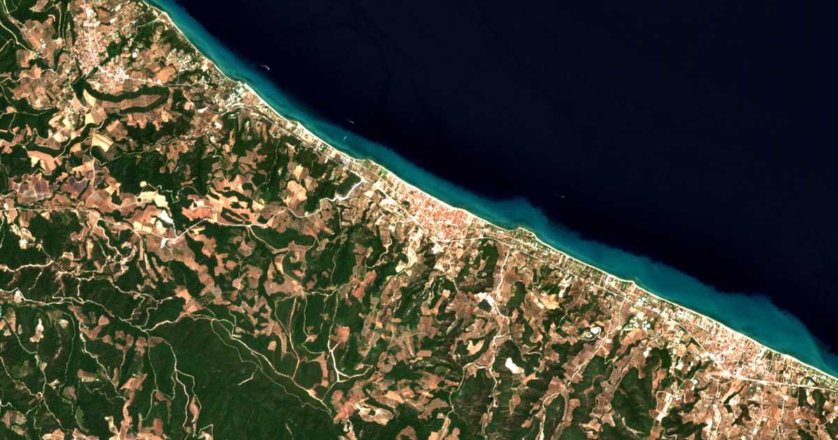 Satellitenkarte von Polýchronon