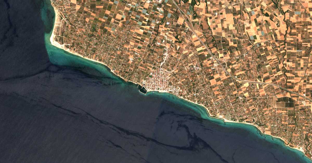 Satellitenkarte von Nea Kallikratia