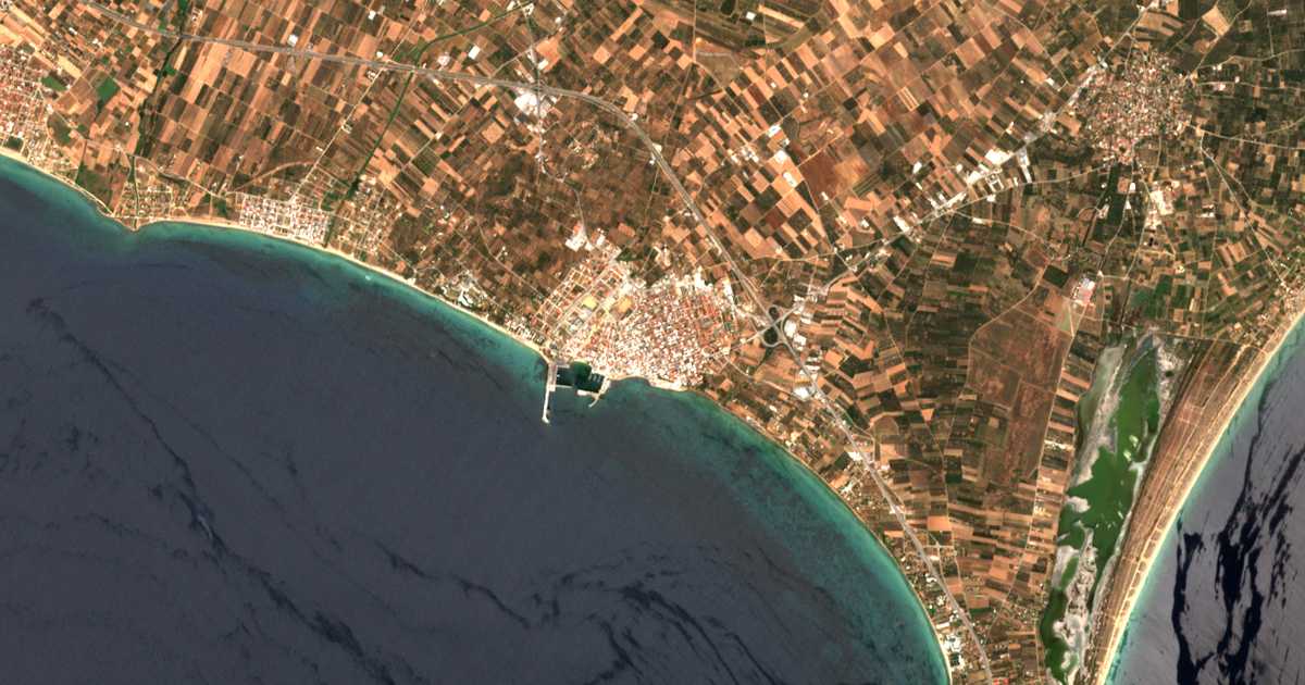 Satellitenkarte von Nea Moudania