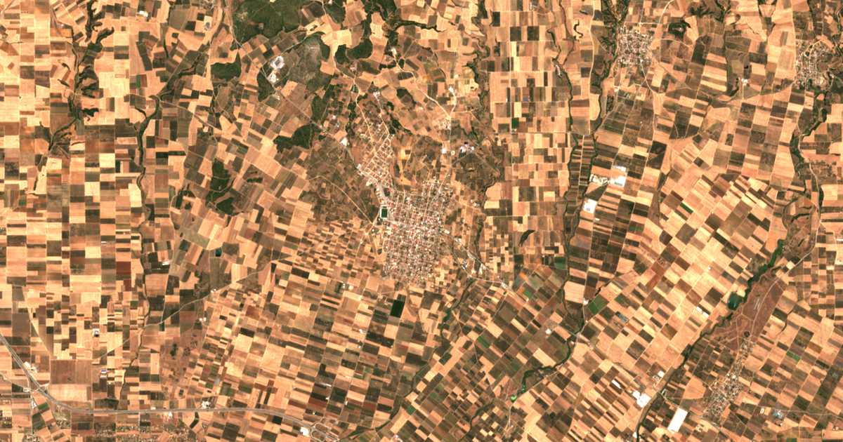 Satellitenkarte von Néa Tríglia