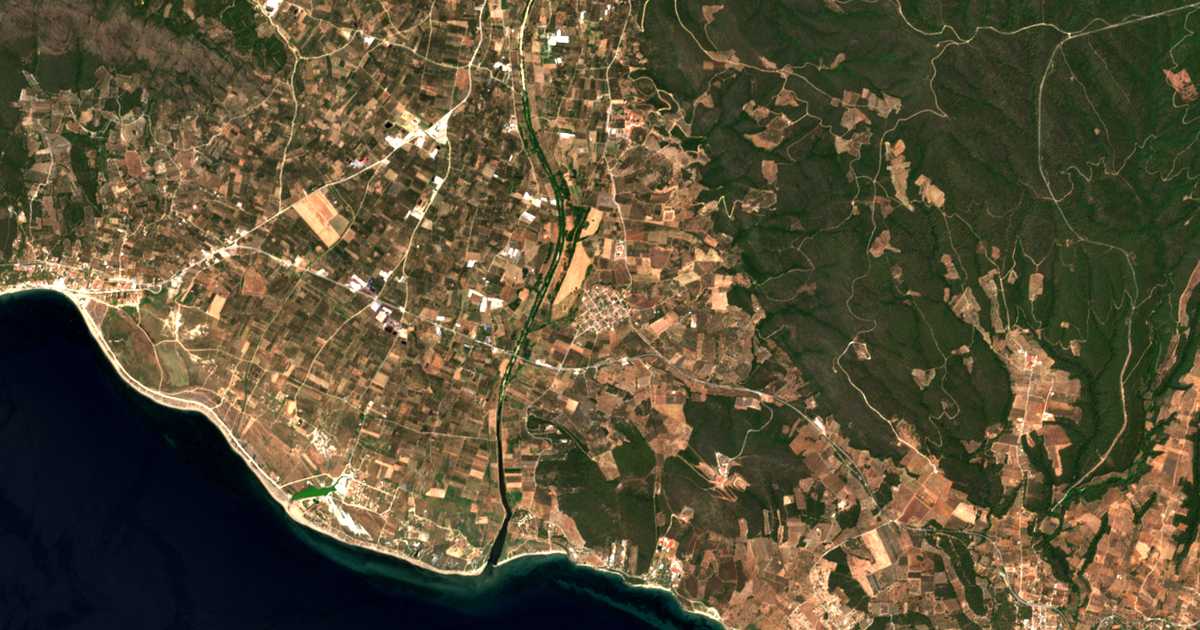 Satellitenkarte von Vatopédion