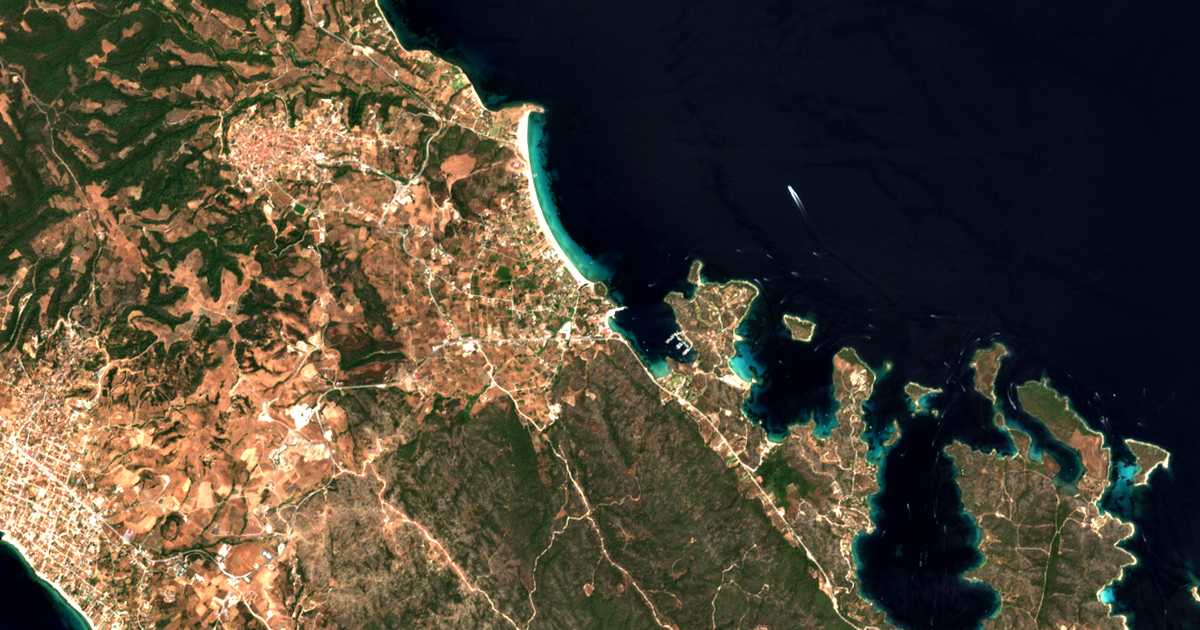 Satellitenkarte von Ormos Panagia