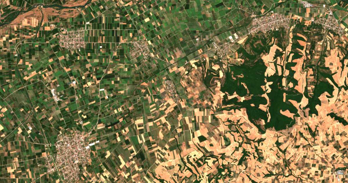 Satellitenkarte von Néos Pródromos