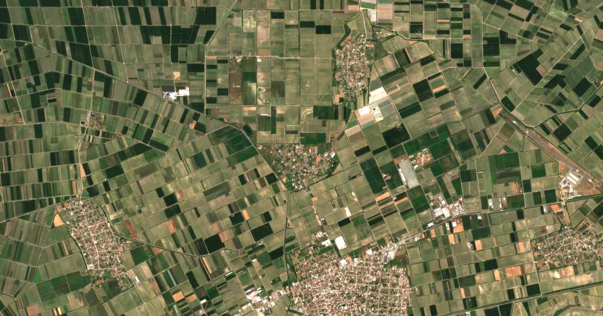 Satellitenkarte von Schoinás