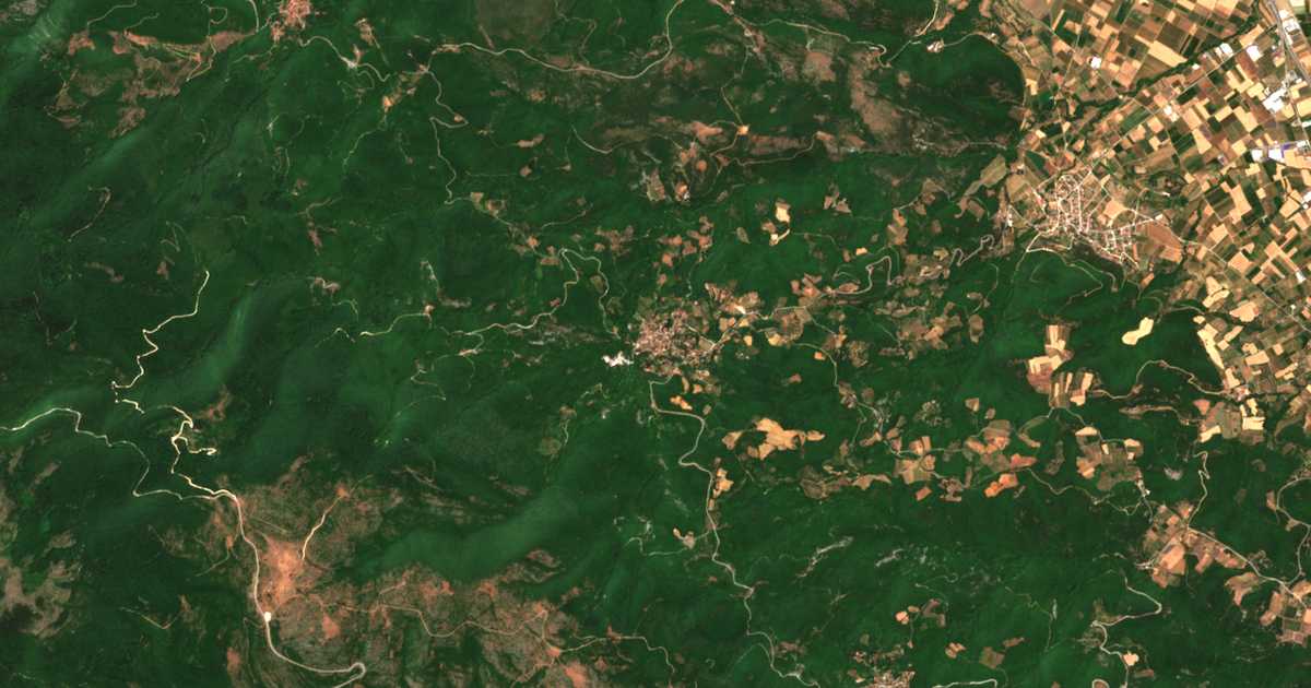 Satellitenkarte von Fyteía