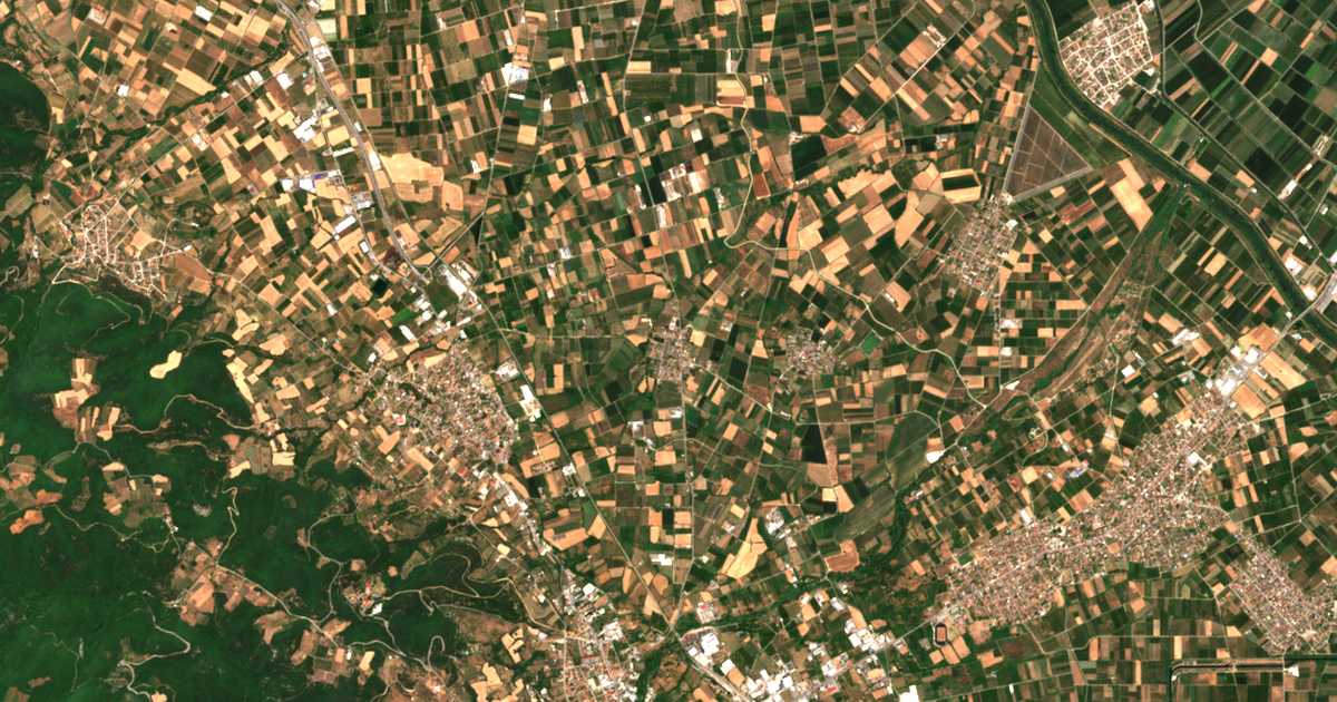 Satellitenkarte von Lazochórion