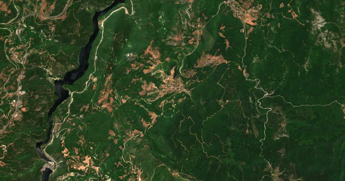 Satellitenkarte von Polýdendron