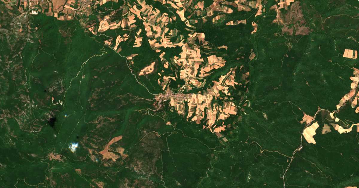 Satellitenkarte von Sykia