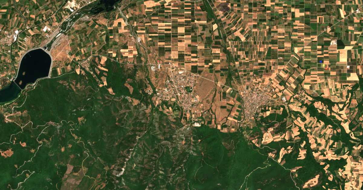 Satellitenkarte von Vergína