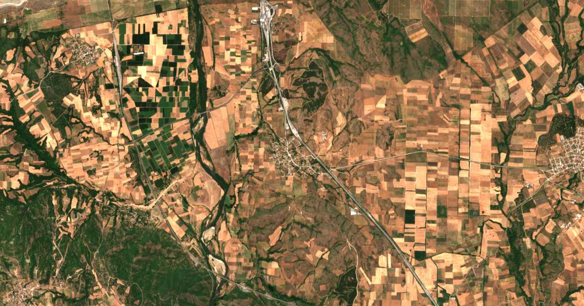 Satellitenkarte von Evzoni