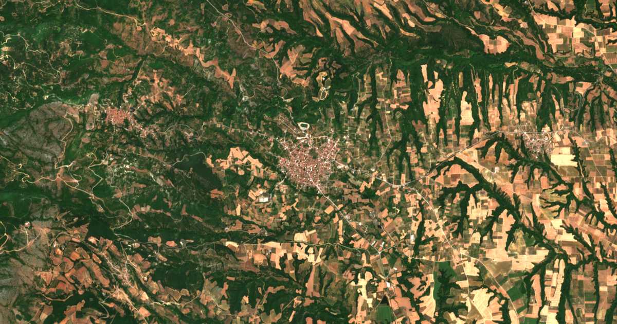 Satellitenkarte von Gouménissa