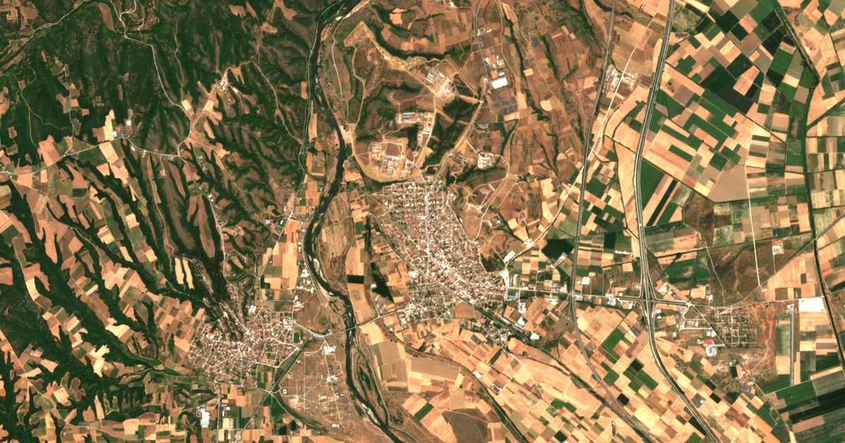 Satellitenkarte von Polykastro