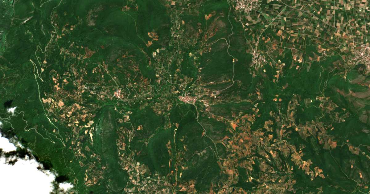 Satellitenkarte von Sarakinoí
