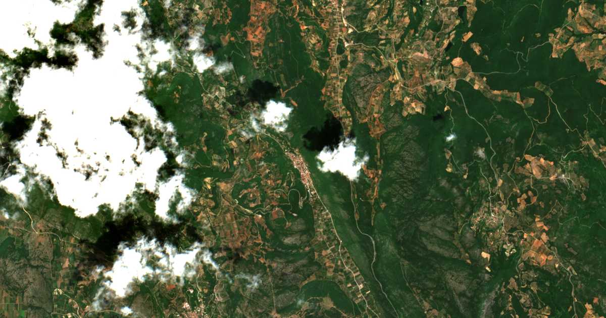 Satellitenkarte von Karydiá