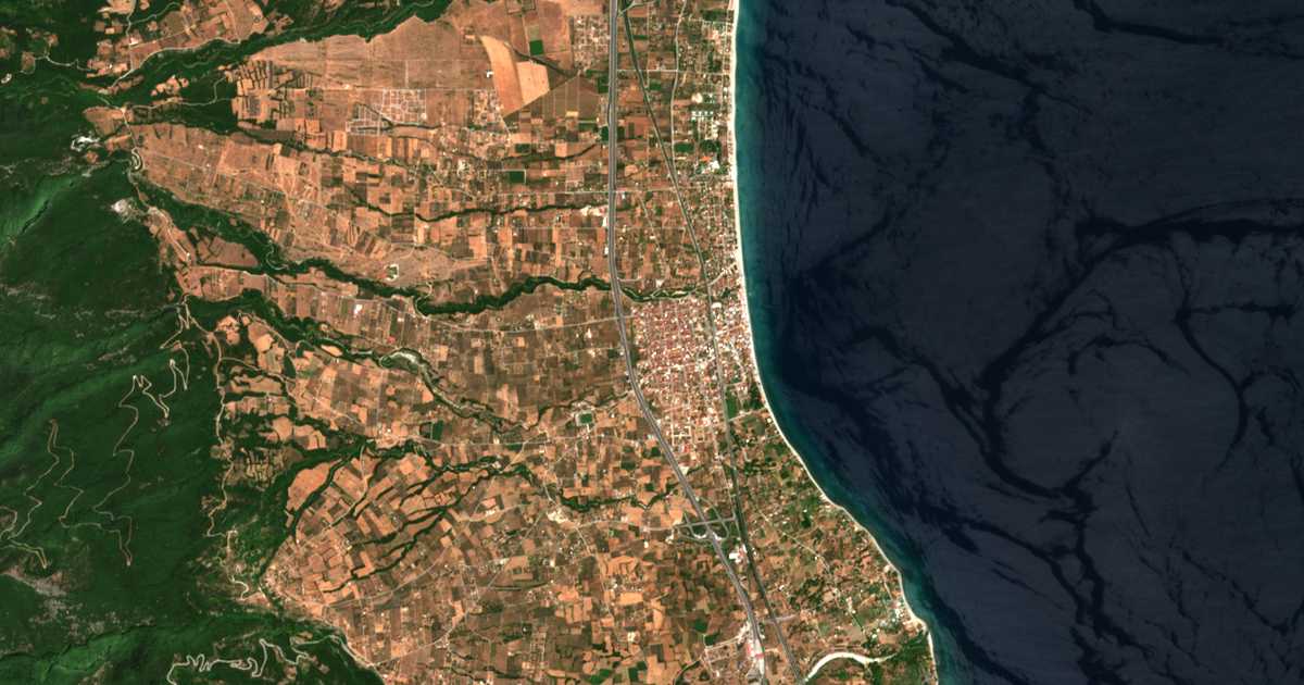 Satellitenkarte von Leptokarya