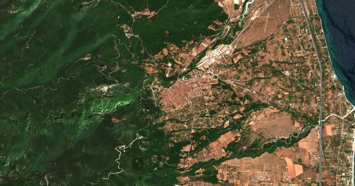 Satellitenkarte von Litochoro