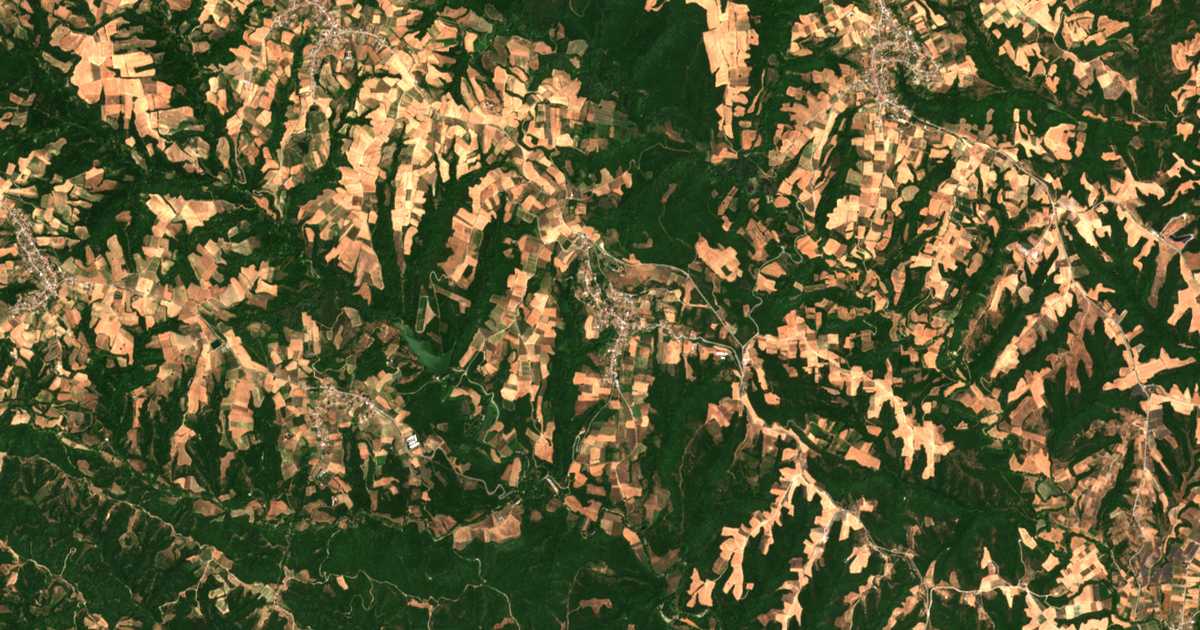 Satellitenkarte von Exochí