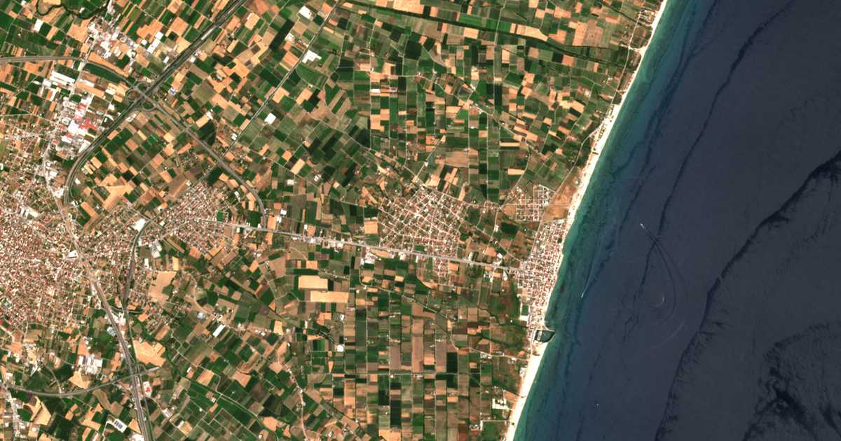 Satellitenkarte von Kallithéa