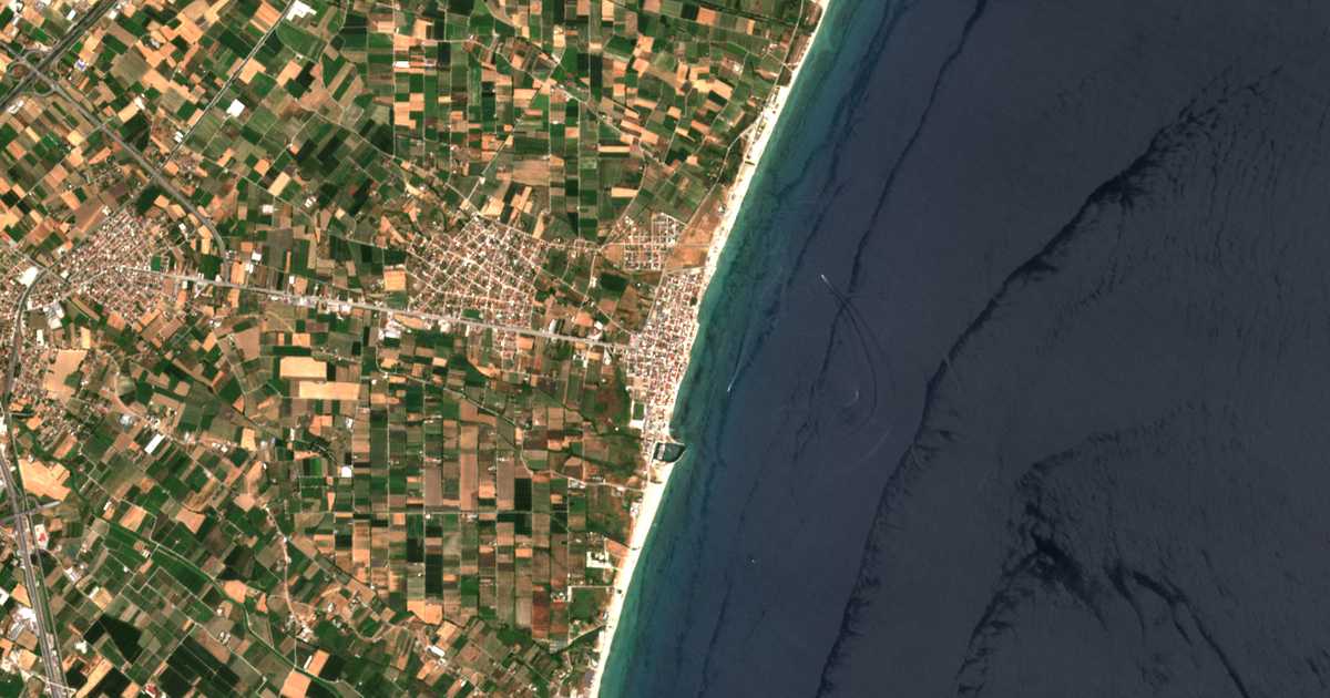 Satellitenkarte von Paralia