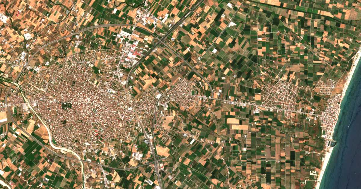 Satellitenkarte von Perístasis