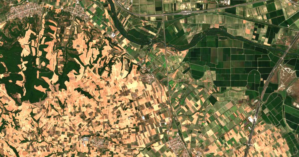 Satellitenkarte von Megáli Géfyra
