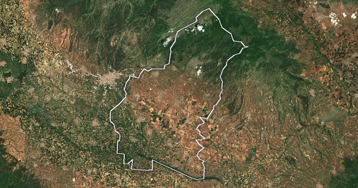 Satellitenbild mit eingezeichneter Grenze: Emmanouil Pappas