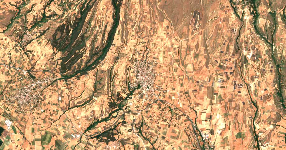 Satellitenkarte von Néa Zíchni