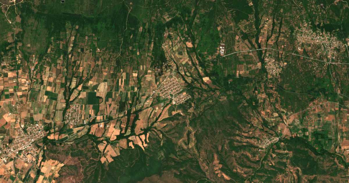 Satellitenkarte von Kastanoússa