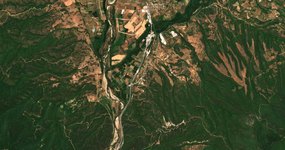 Satellitenkarte von Promachón