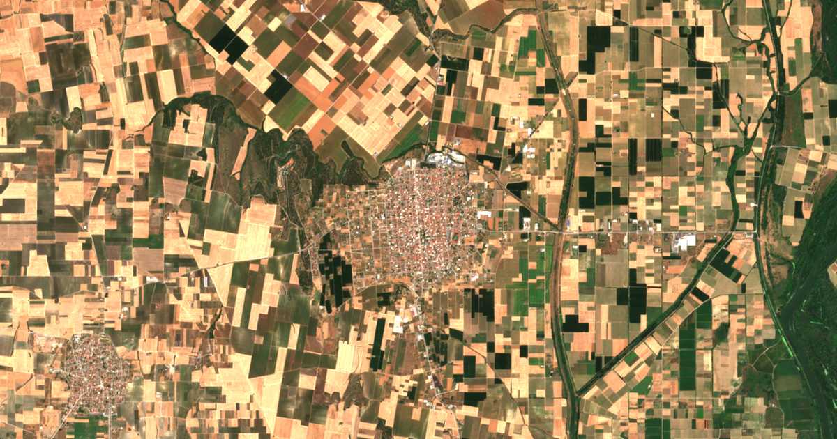 Satellitenkarte von Koufália